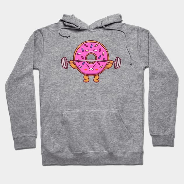 Cute Doughnut Lifting Dumbbel Hoodie by Catalyst Labs